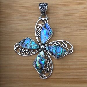 $89  Meran Estate Drop Pendant   Marked Meran Indonesian 925